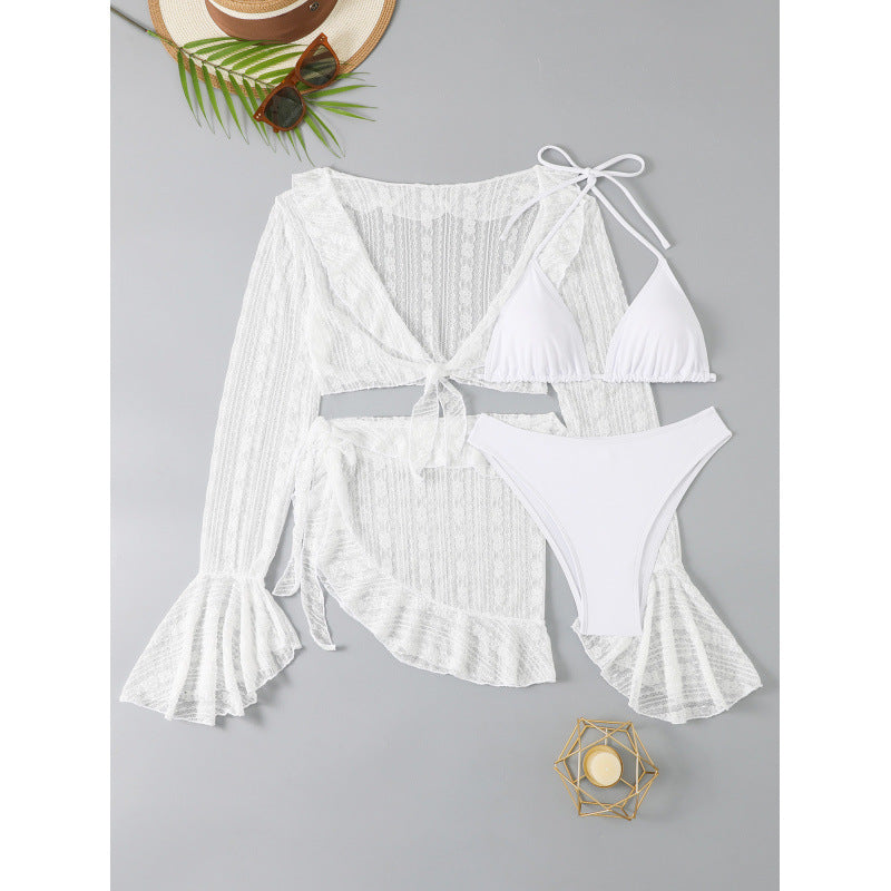 Damen Bikini-Set mit schickem Überwurf und verstellbaren Trägern Drune