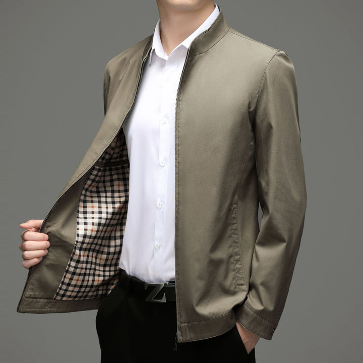 Herren leichte Übergangsjacke mit praktischem Stehkragen und atmungsaktiver Textur Drune