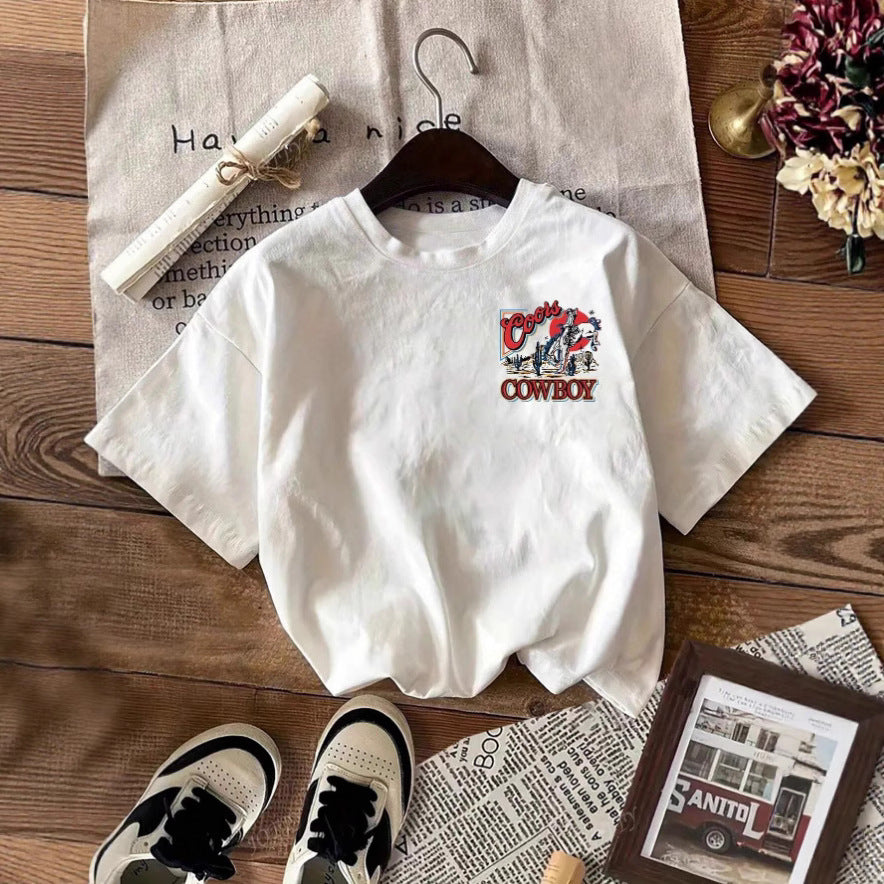 Herren Cowboy Grafik T-Shirt Drune
