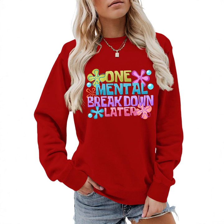 Damen Sweatshirt mit kreativem Aufdruck Drune