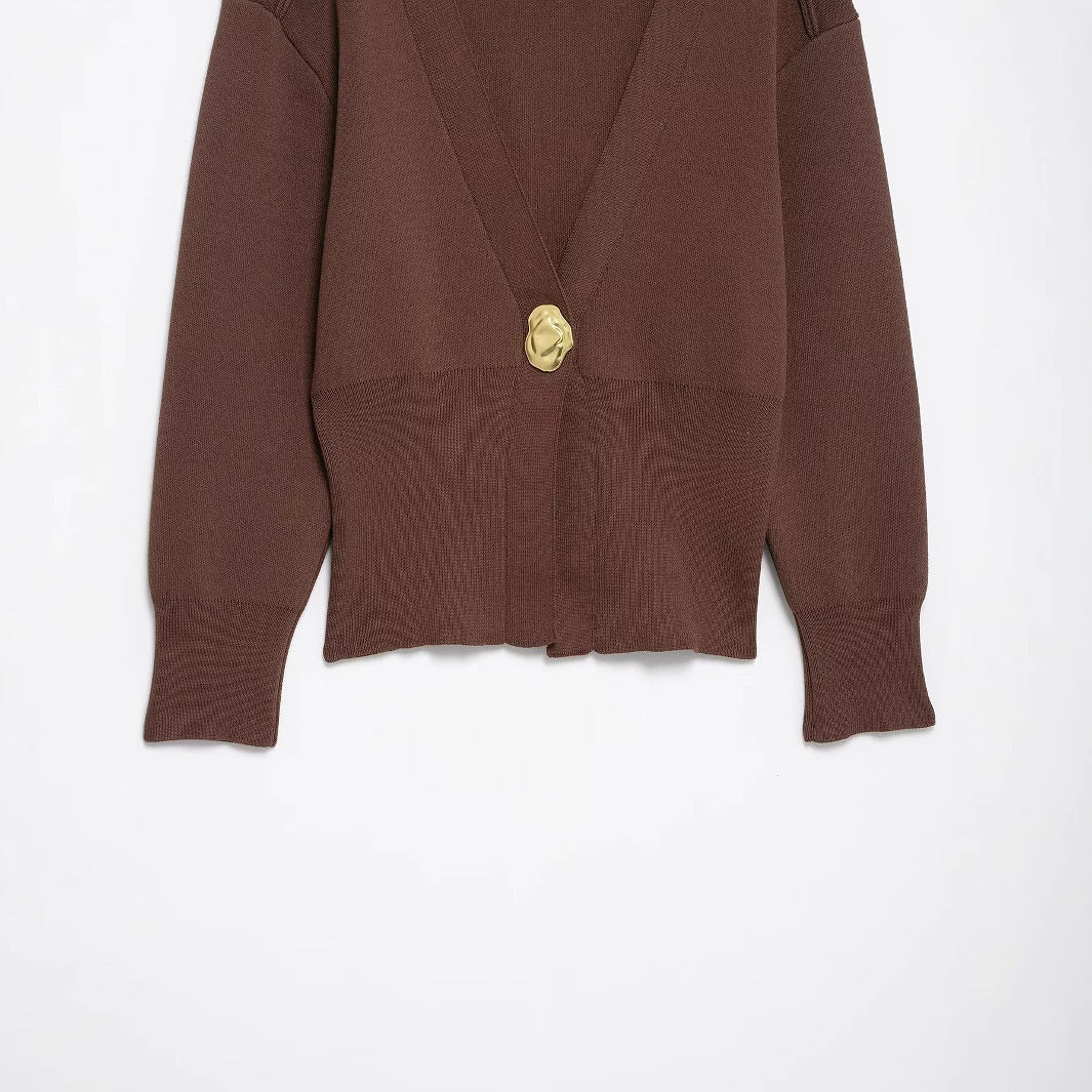 Damen lässige Strickjacke mit dekorativen Knopfdetails und elegantem Schnitt Drune