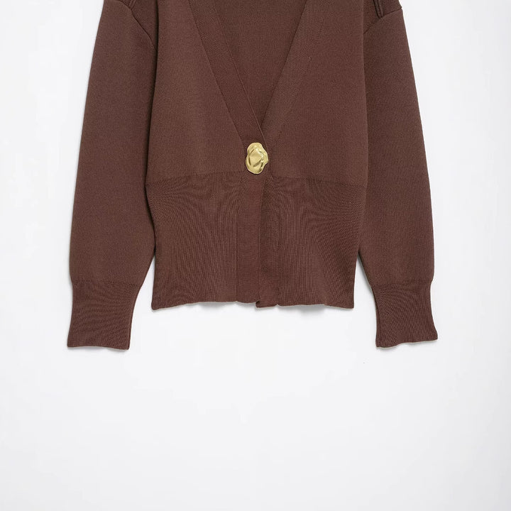 Damen lässige Strickjacke mit dekorativen Knopfdetails und elegantem Schnitt Drune