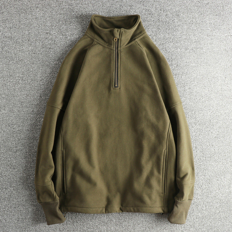 Herren Fleecejacke mit halbem Reißverschluss und seitlichen Eingrifftaschen Drune