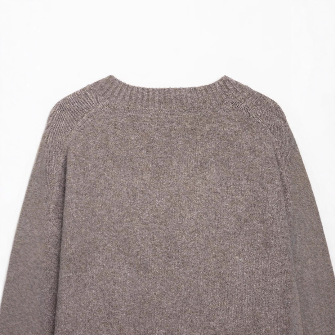 Damen Pullover mit V-Ausschnitt und feinem Strick Drune