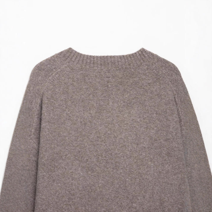 Damen Pullover mit V-Ausschnitt und feinem Strick Drune