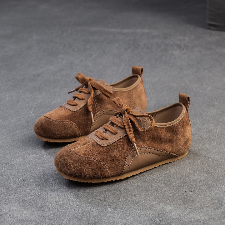 Damen modische Komfort-Sneaker aus Wildleder mit atmungsaktiver Konstruktion Drune