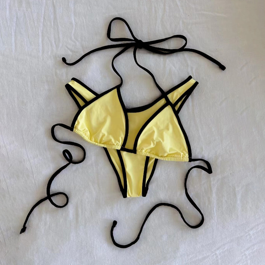 Damen Triangel-Bikini mit aufregendem Streifen-Design Drune