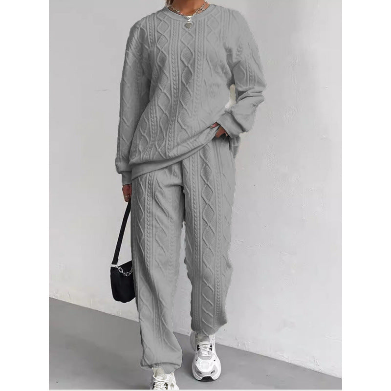 Damen Strickset mit Kabelmuster Drune