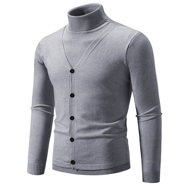 Herren eleganter und kuscheliger Rollkragenpullover Drune