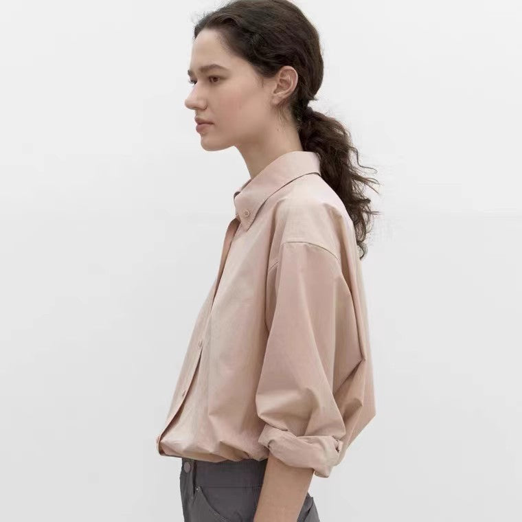 Damen Elegantes, lockeres Hemd aus leichtem Baumwollstoff Drune