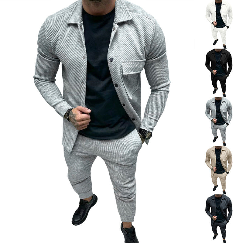Herren Freizeitanzug mit strukturiertem Design und stilvollen Details Drune