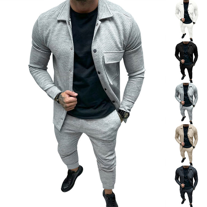 Herren Freizeitanzug mit strukturiertem Design und stilvollen Details Drune