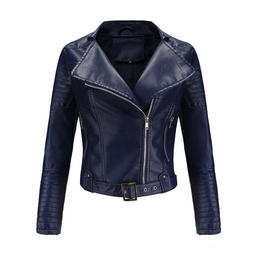 Damen modische Bikerjacke mit stylischem Steppmuster und attraktiven Reißverschlussdetails Drune
