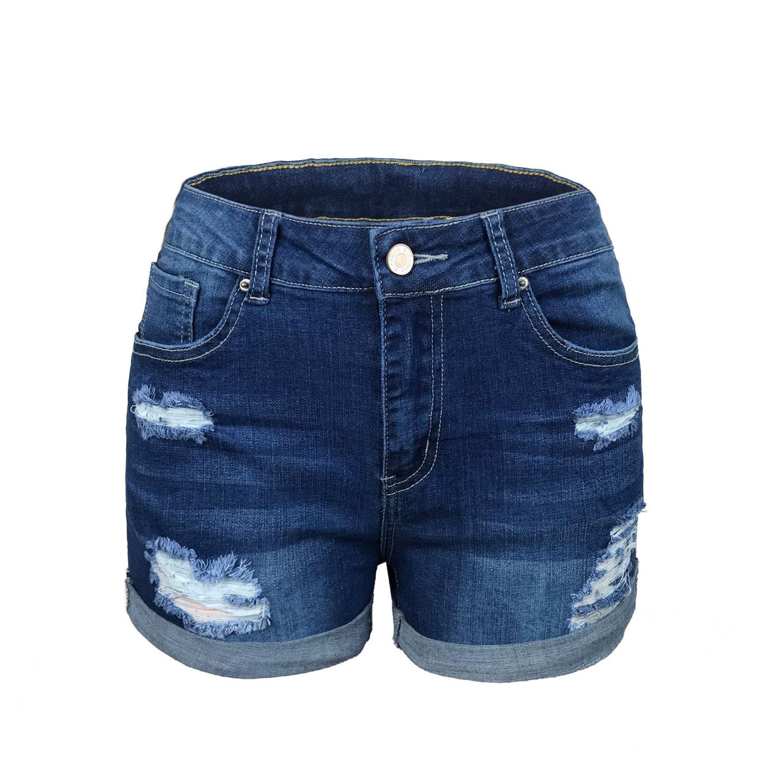 Damen lässige und modische Denim-Shorts im Vintage-Stil Drune