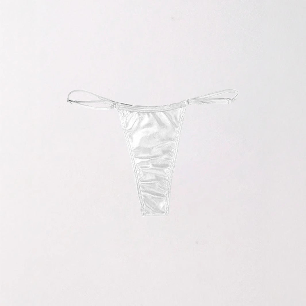 Damen Hochwertiger Metallic-String-Tanga mit verstellbaren Trägern Drune