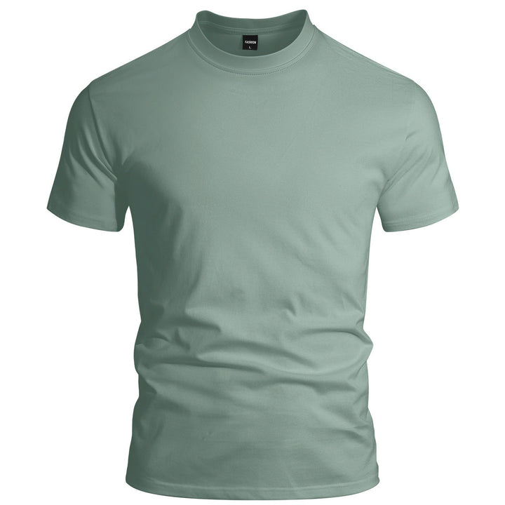 Herren nan eng anliegendes Rundhals-Basicshirt aus Singlejersey mit verstärktem Nackenband Drune