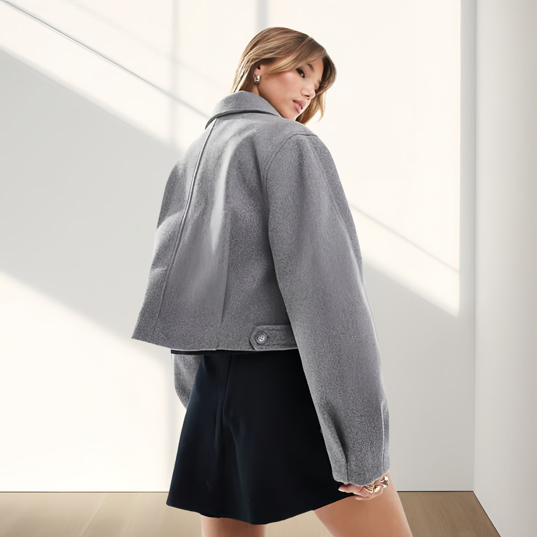 Damen Kurze, kuschelige Jacke aus weichem Wollmix Drune