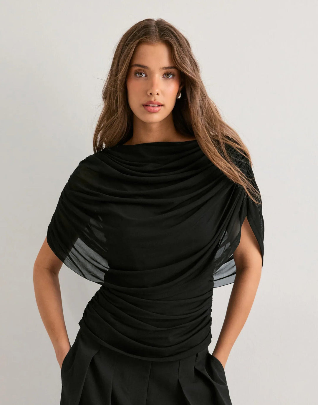 Damen stilvolles Drapiertop Drune