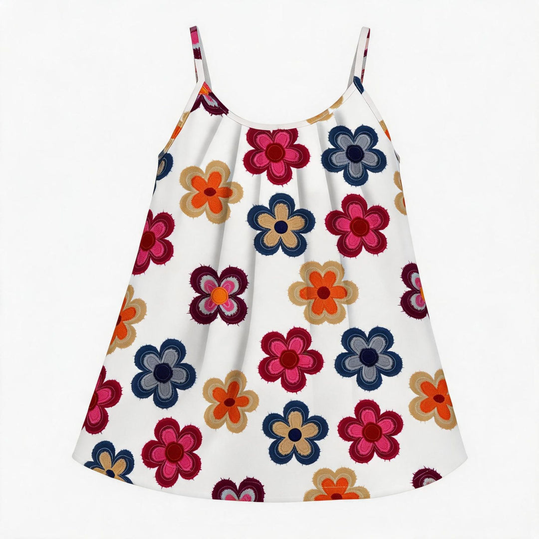 Damen Blütenprint Top Drune