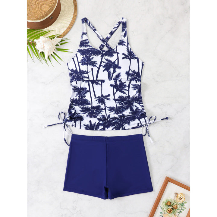 Damen Tankini-Set mit floralem Oberteil und sportlichem Schnitt Drune