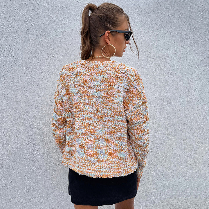 Damen kuschelige Strickjacke im modernen Boucle-Design Drune