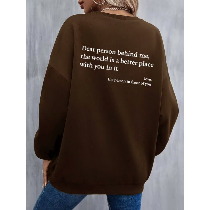 Damen Sweatshirt mit inspirierendem Schriftzug Drune
