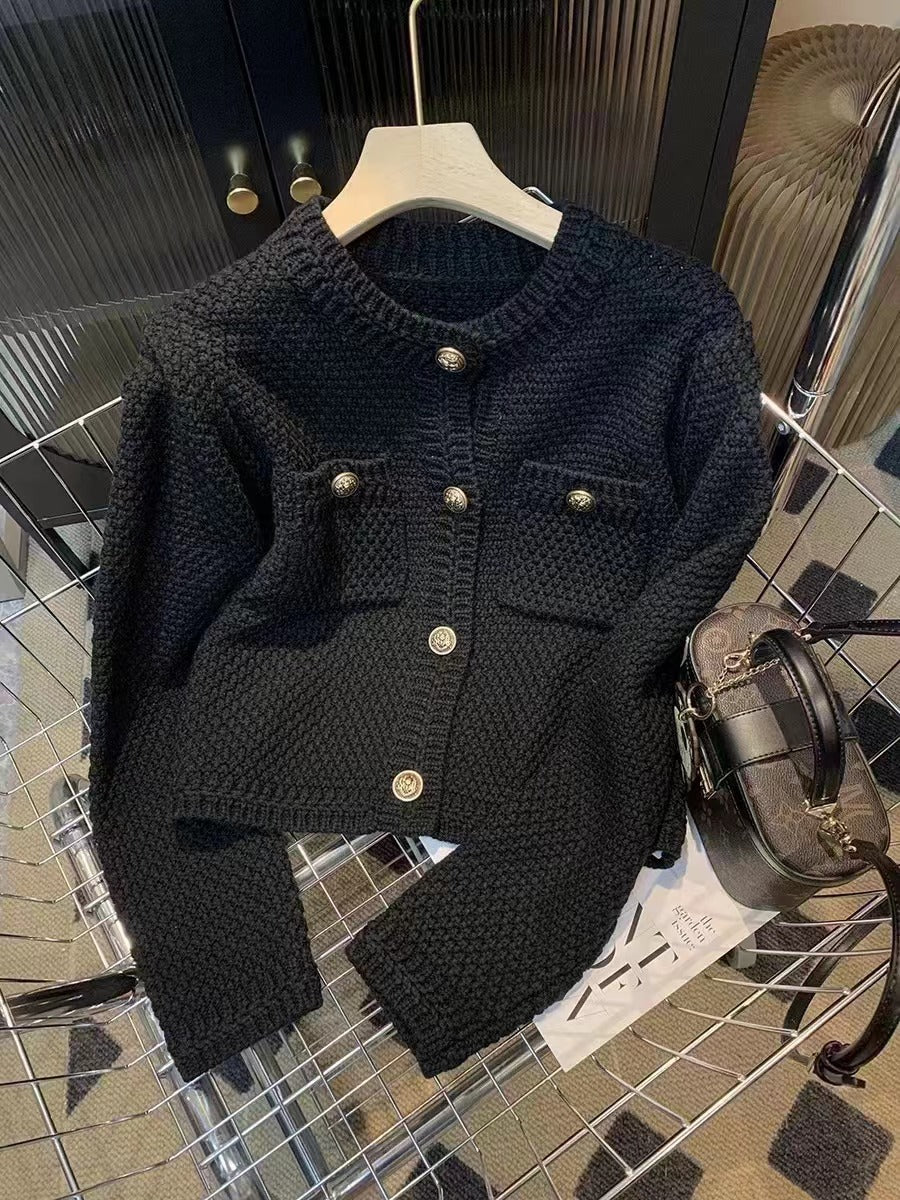 Damen Strickjacke mit dekorativen Knöpfen und strukturiertem Design Drune