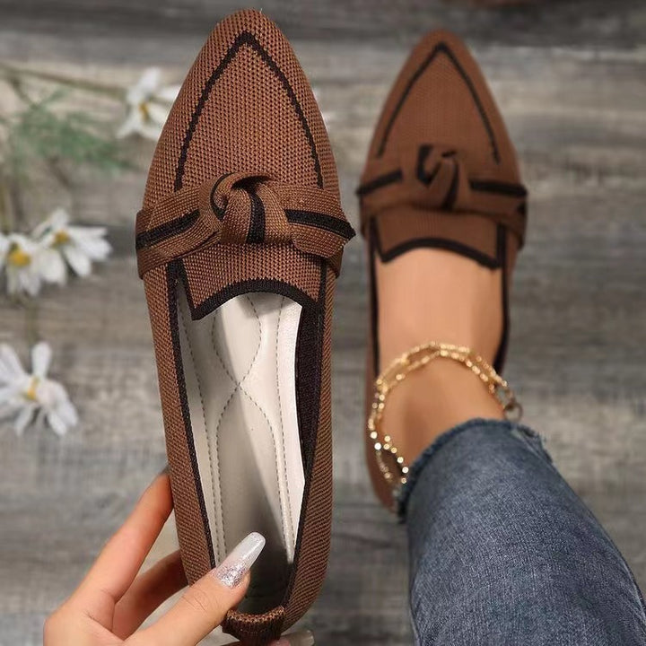 Damen Slip-On Mokassins mit elegantem Knoten-Detail Drune