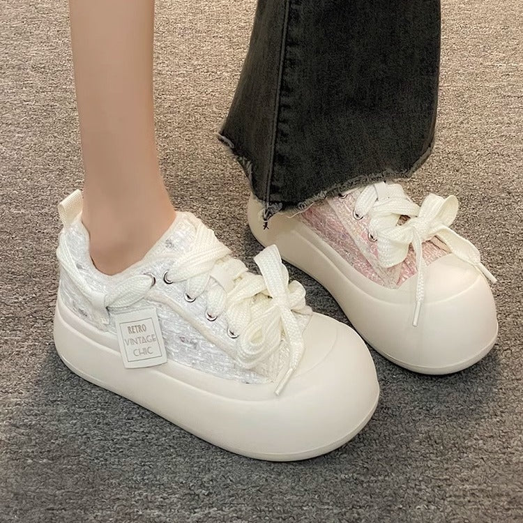 Damen Vintage Sport Sneakers mit komfortabler Gummisohle und weichem Obermaterial Drune