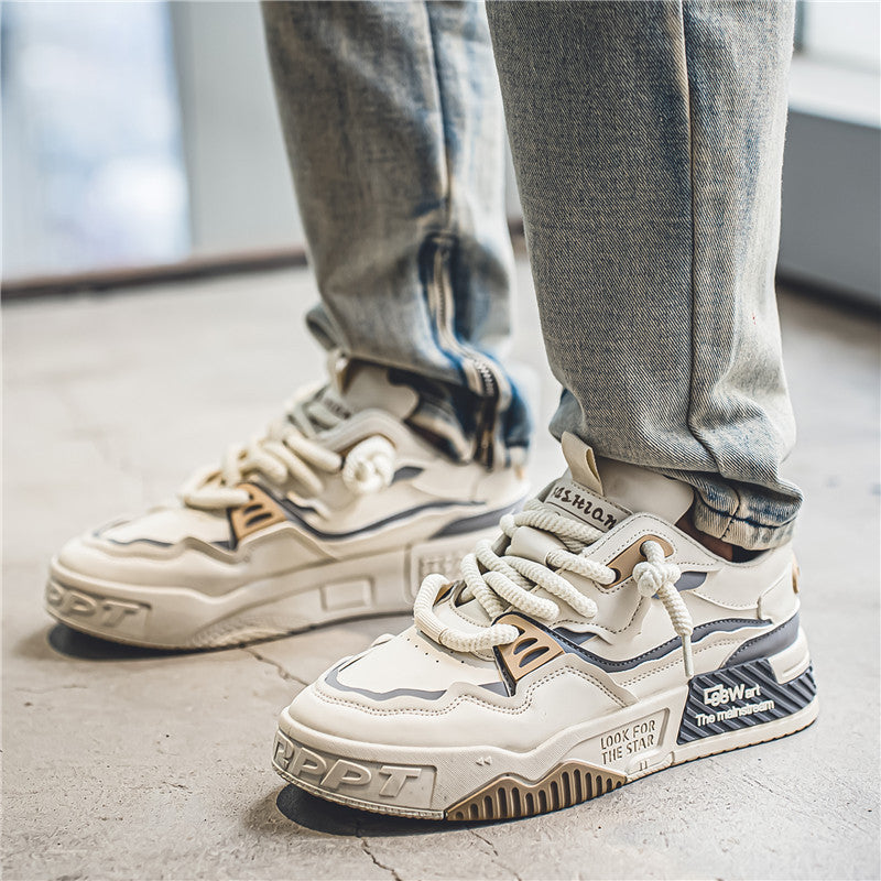 Damen modische Chunky Sneakers mit auffälligem Branding und strapazierfähigem Obermaterial Drune