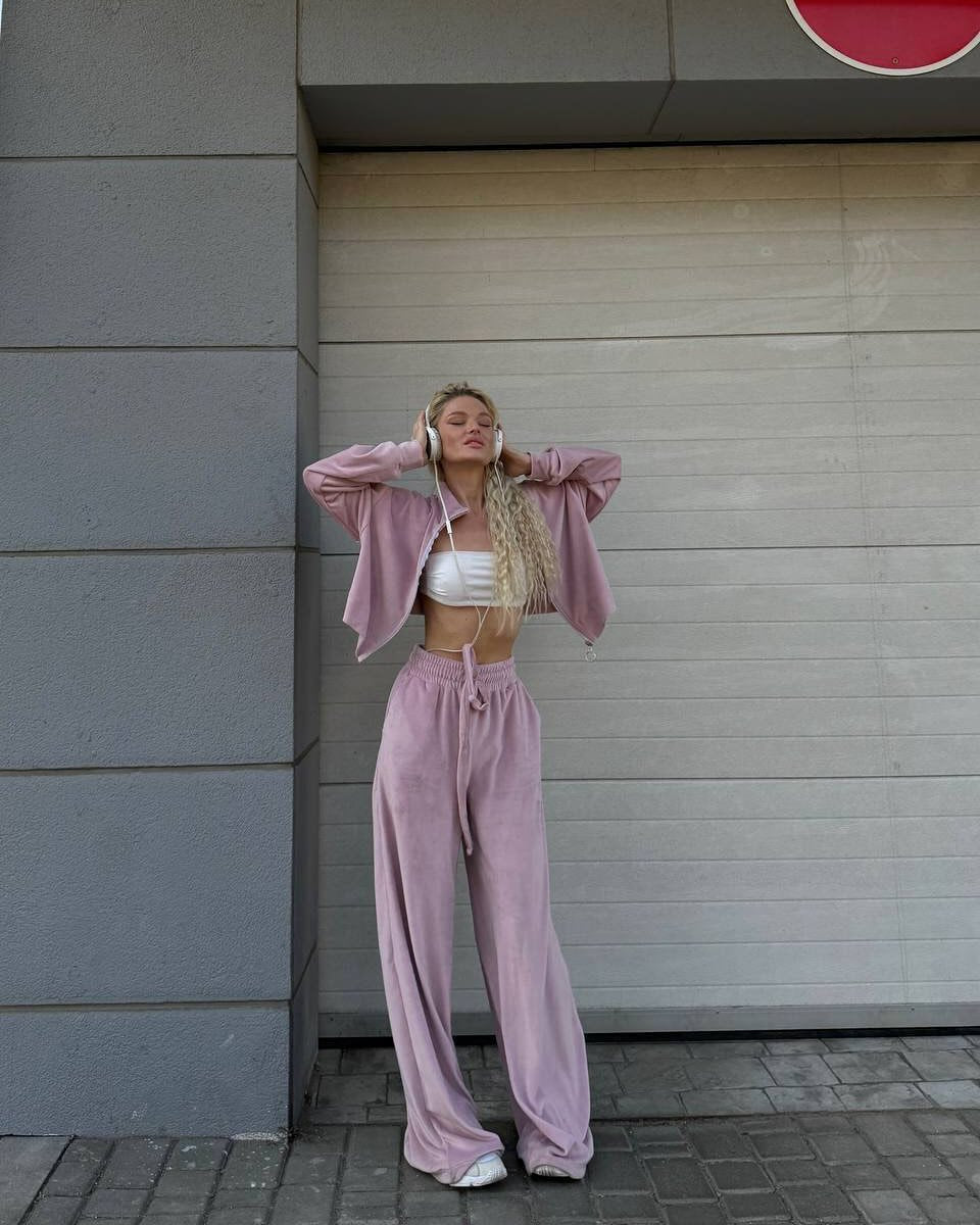 Damen Velours Jogginganzug Drune