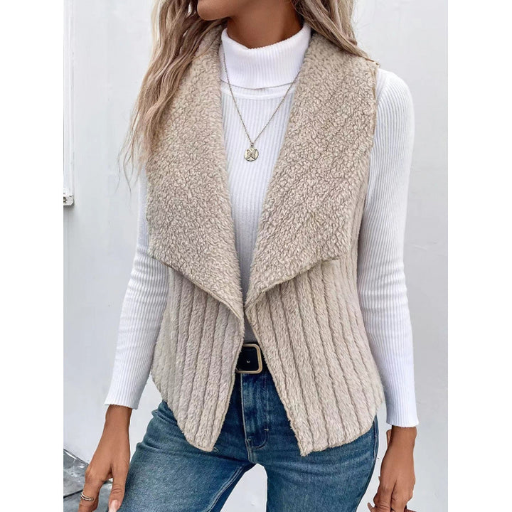Damen Kuschelige Weste mit asymmetrischem Schnitt und hohem Kragen Drune