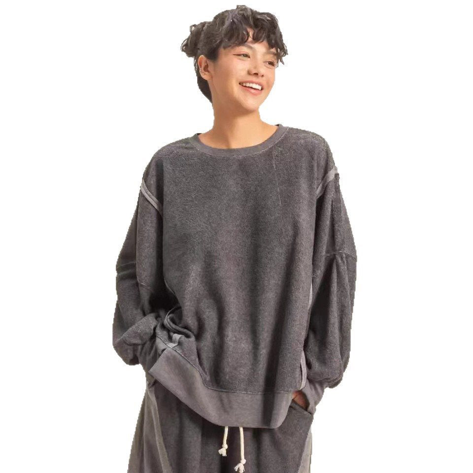 Damen Bequemer und stilvoller Oversized Pullover mit weitem Schnitt Drune