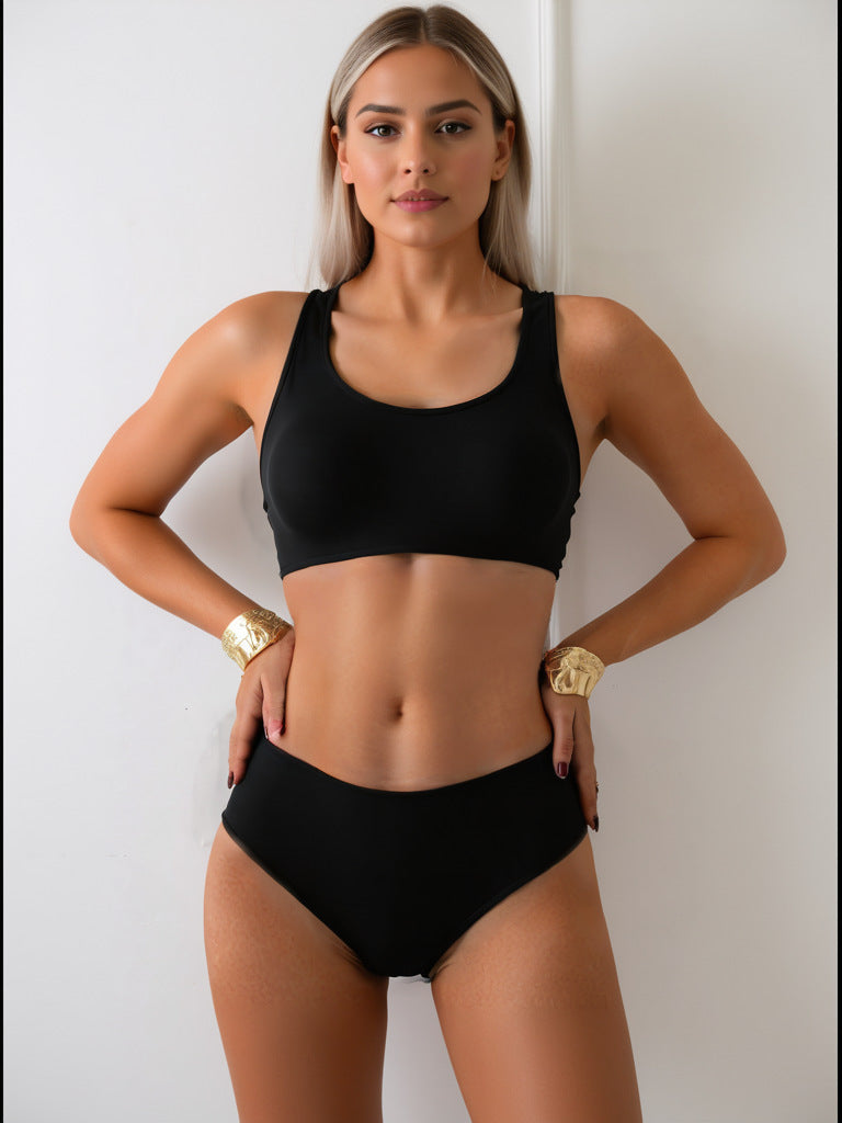 Damen Sportlicher Bikini mit körperbetontem Schnitt Drune