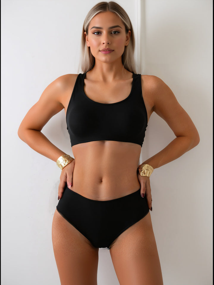 Damen Sportlicher Bikini mit körperbetontem Schnitt Drune