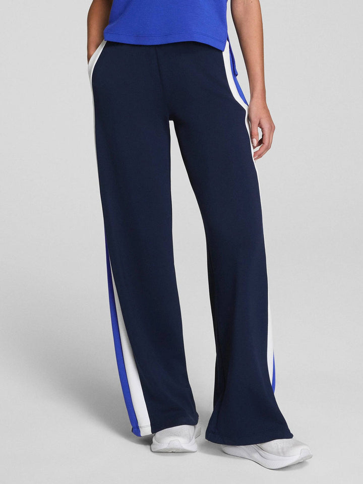Damen Sportliche lange Hose mit seitlichen Kontraststreifen Drune