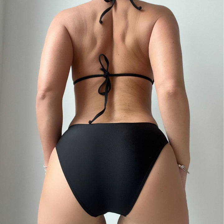 Damen High-Cut Badeanzug mit transparenten Ärmeln Drune