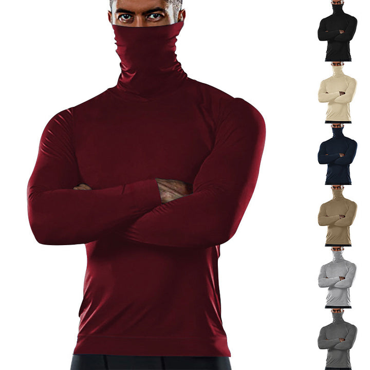 Herren Funktionsshirt mit hohem Kragen und anschmiegsamer Passform Drune