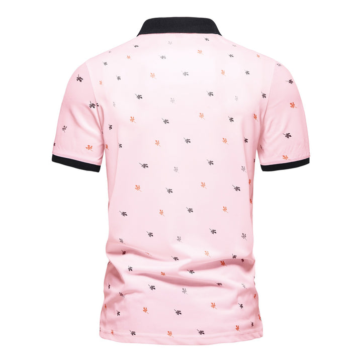 Stylisches Kurzarm-Poloshirt mit Print für Herren Drune