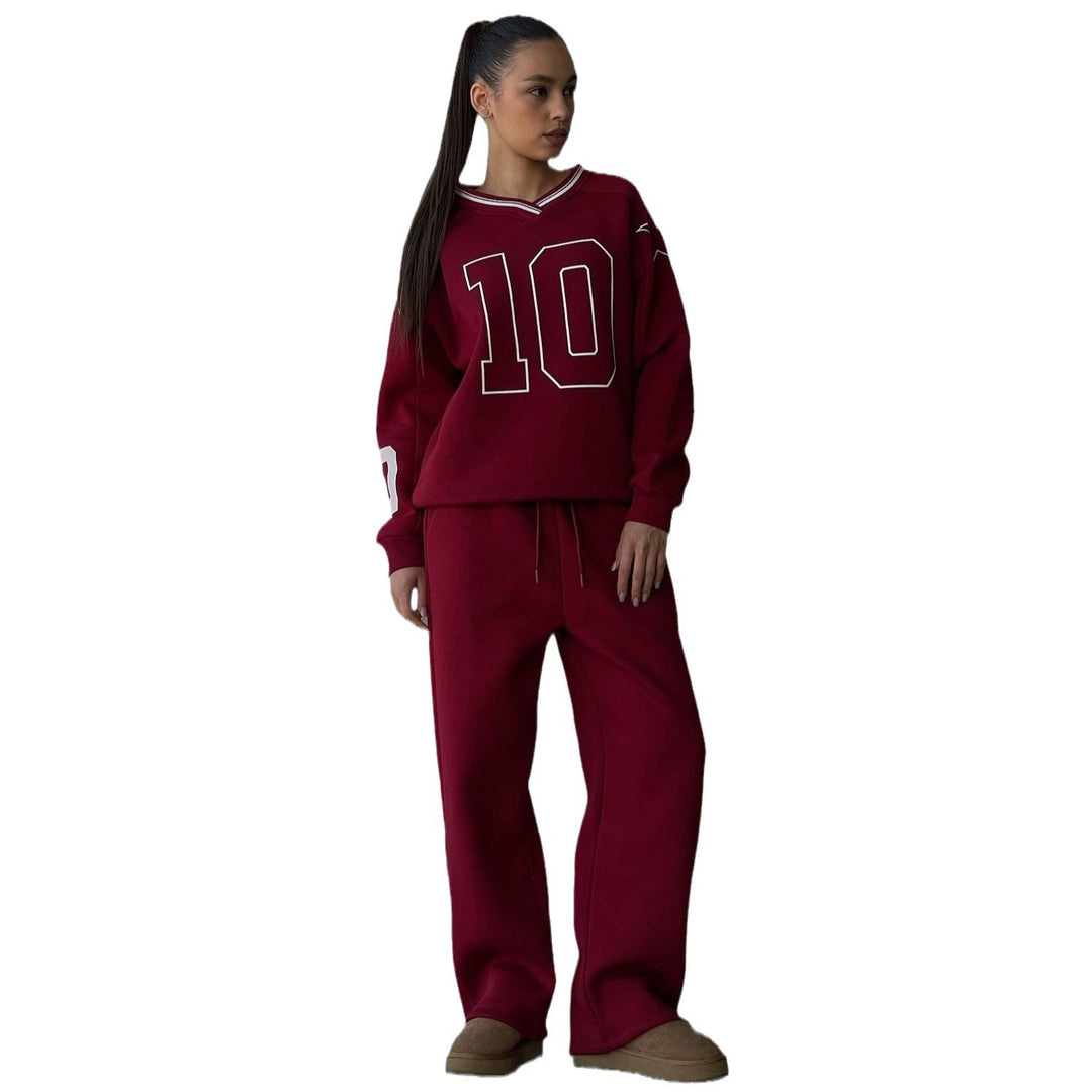 Damen Sportliches Freizeitanzug mit weitem Schnitt und lässigem Design Drune