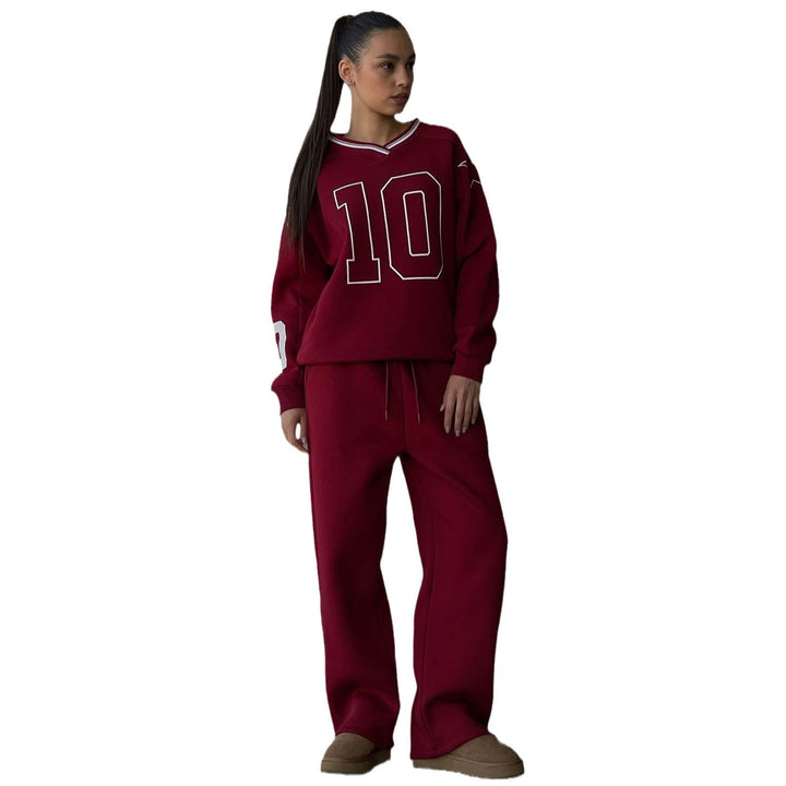 Damen Sportliches Freizeitanzug mit weitem Schnitt und lässigem Design Drune