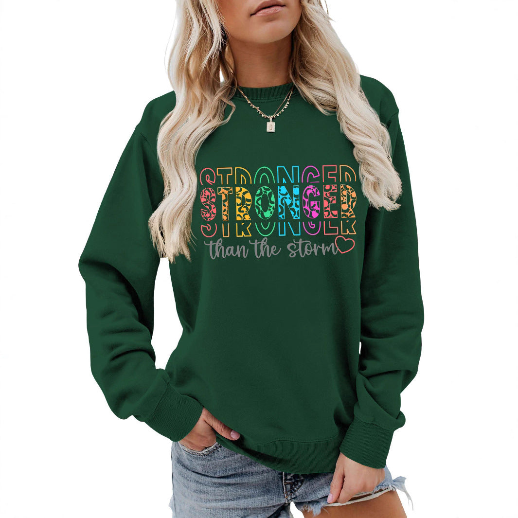 Damen Sweatshirt mit motivierendem Schriftzug und lässigem Schnitt Drune