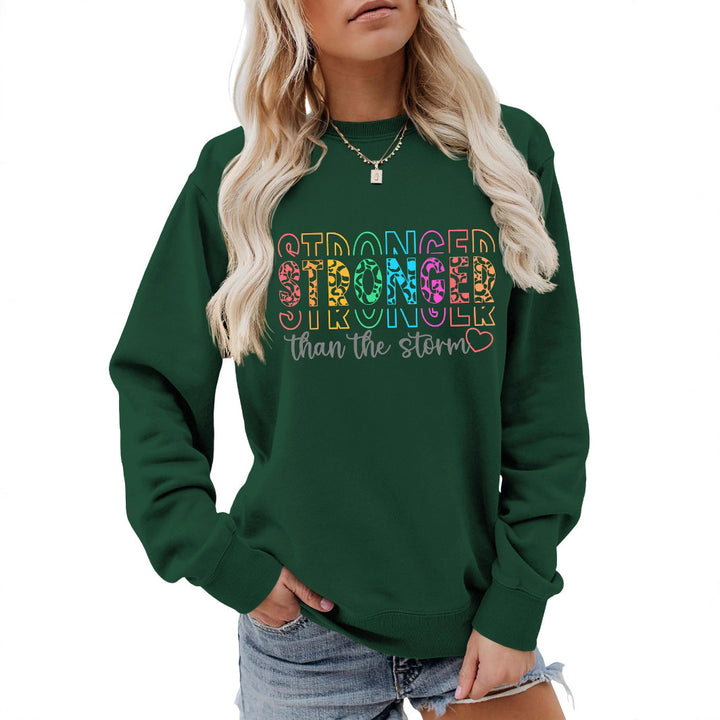 Damen Sweatshirt mit motivierendem Schriftzug und lässigem Schnitt Drune