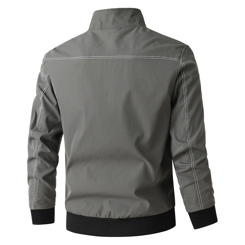 Herren sportive Übergangsjacke mit elastischen Bündchen und praktischen Reißverschlusstaschen Drune