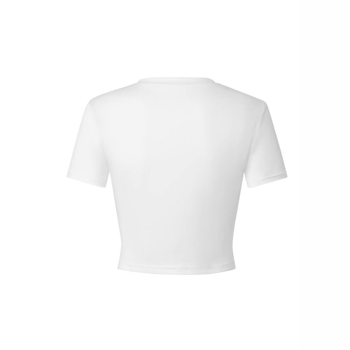 Damen Crop-T-Shirt mit stylishen Sternmotiven und figurbetontem Schnitt Drune