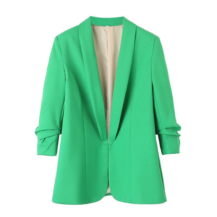 Damen Oversize Blazer ohne Verschluss Drune