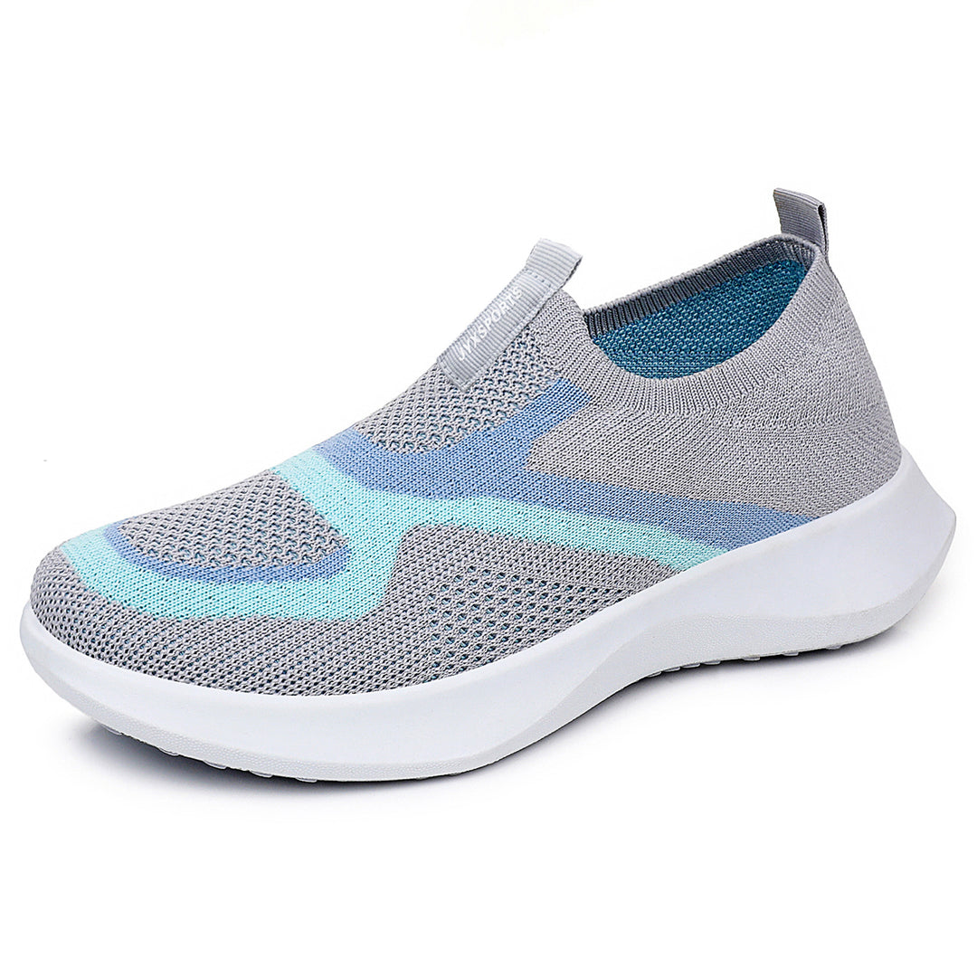 Damen nan nahtloser Strick-Sockensneaker mit elastischem Einstieg, atmungsaktiver Mesh-Struktur und leichter EVA-Dämpfung Drune