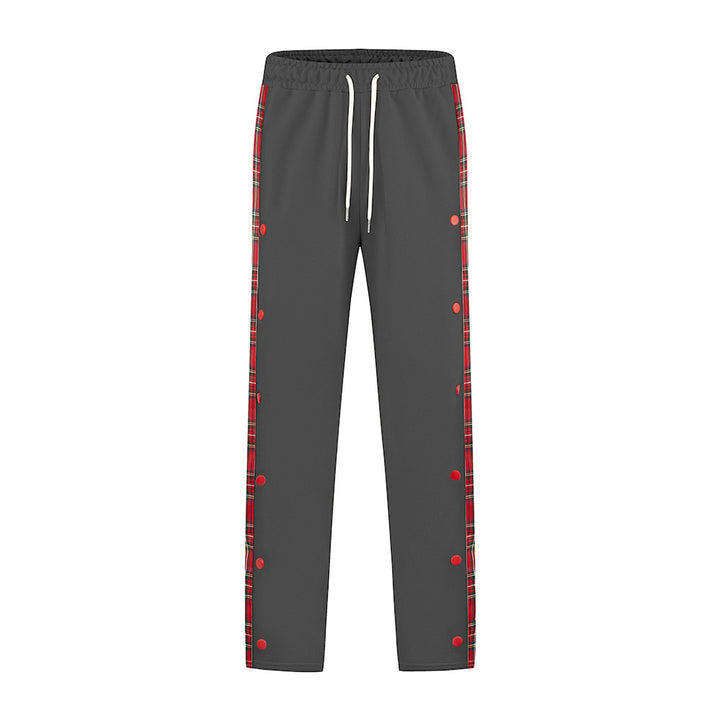Herren Sportliche Jogginghose mit Druckknopf-Design und elastischem Bund Drune