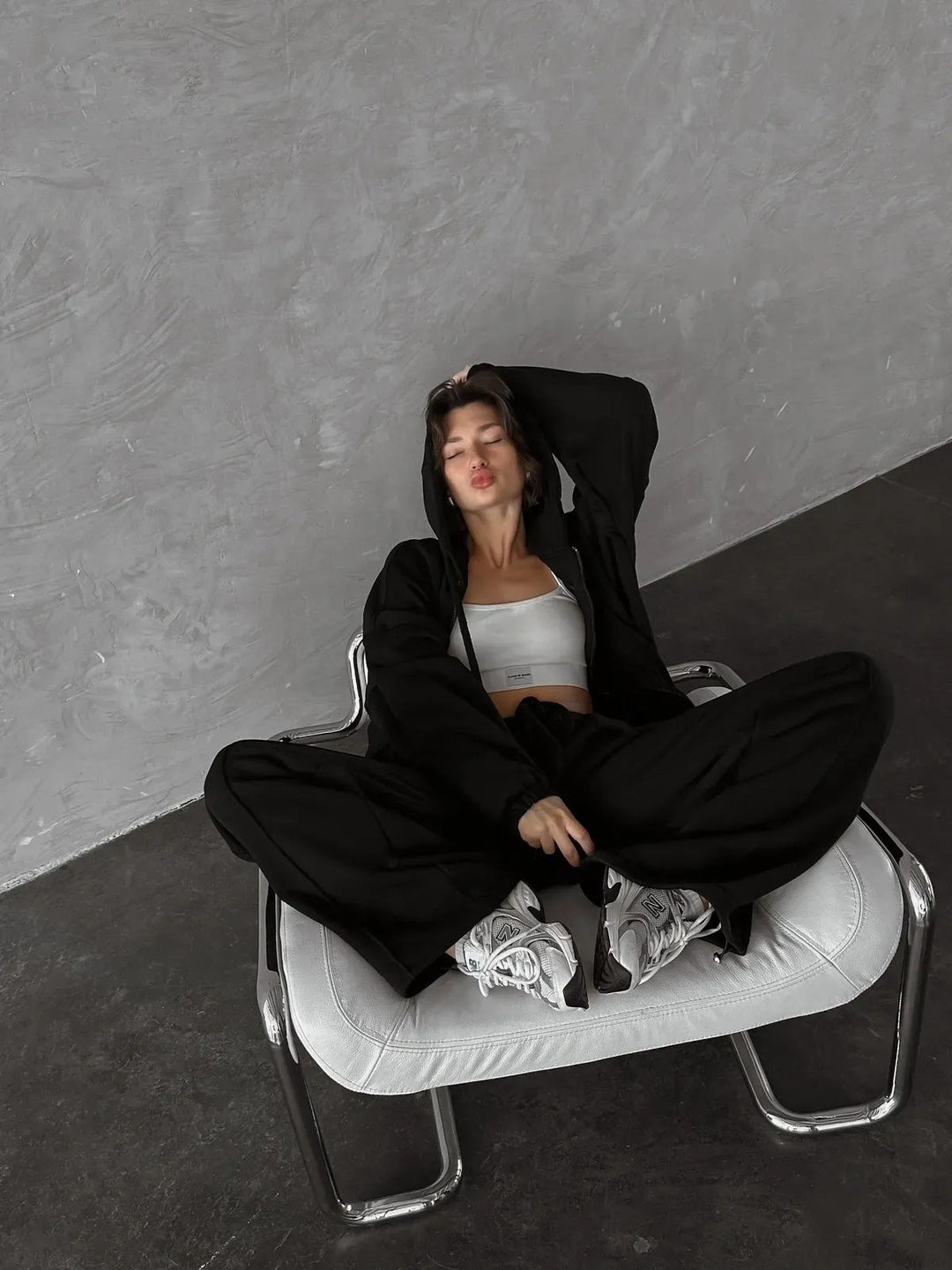 Damen Sweatanzug mit Jogginghose Set Drune