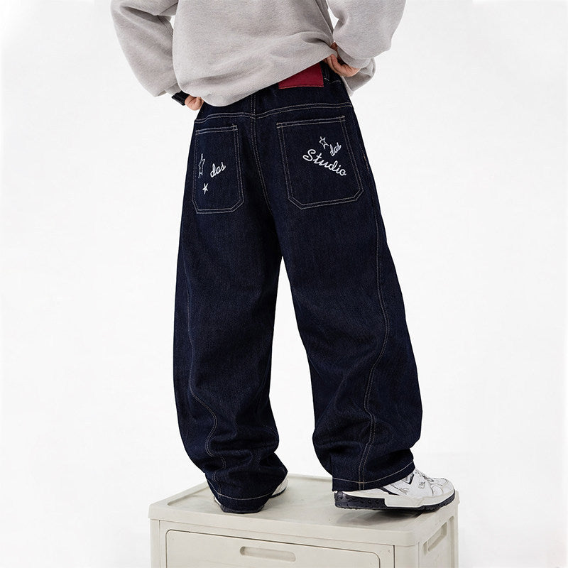Jungen lässige weit geschnittene Denim-Hose Drune